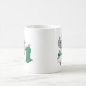Farbwächter Katzengrün und Weiß Kaffeetasse (Mittel)