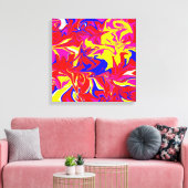 Farbwahnsinn Stretchierte Canvas drucken Leinwanddruck (Insitu (Wohnzimmer))