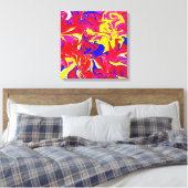 Farbwahnsinn Stretchierte Canvas drucken Leinwanddruck (Insitu (Schlafzimmer))