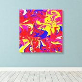 Farbwahnsinn Stretchierte Canvas drucken Leinwanddruck (Insitu (Holzboden))