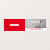 Farbwalze, Maler und Dekorator Foto Visitenkarten (Außenseite Aufgefaltet)