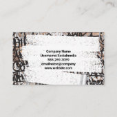 Farbwalze und Pinsel | Graffiti Brick Wall Visitenkarte (Rückseite)