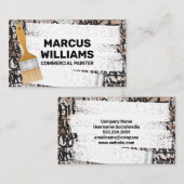 Farbwalze und Pinsel | Graffiti Brick Wall Visitenkarte (Vorne/Hinten)