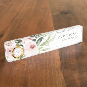 FARBWASCHWASCHEN BLUSPINK FLORAL BUNCH NAMENSPLAKETTE (Seite)