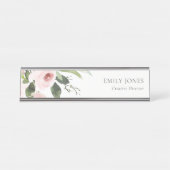 FARBWASCHWASCHEN BLUSPINK FLORAL BUNCH SCHREIBTISCHNAMENSPLAKETTE (Vorderseite )