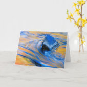 Farbwasser Abstrakt Karte (Gelbe Blume)