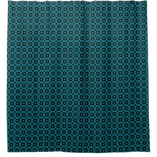 Farbwechsel! Funky Retro-Quadrate Punkte-Muster Duschvorhang (Vorderseite)