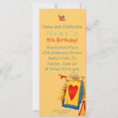 FARBWECHSEL Kaninchen in Alice Wonderland ~ Einlad Einladung (Rückseite)