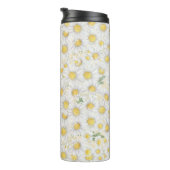 Farbweiße Blume Thermosbecher (Nach rechts gedreht)