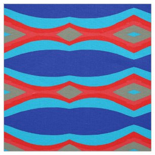 Farbwellen Blau Rot grau Stoff