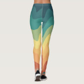 Farbwellen-Horizont Leggings (Rückseite)