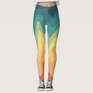 Farbwellen-Horizont Leggings