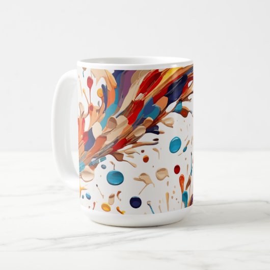 Farbwellen Kaffeetasse (Vorderseite Links)
