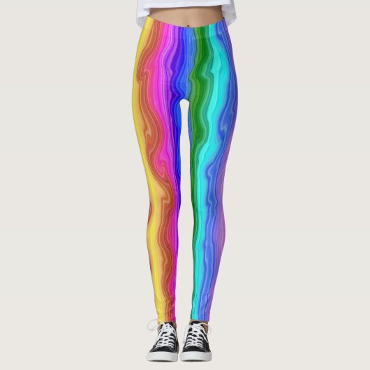 Farbwellen Leggings (Vorderseite)