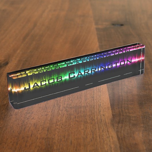 Farbwellen Namensplakette (Seite)