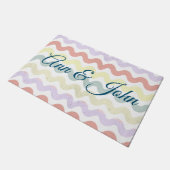 Farbwellen (Pastelle) Fußmatte (Schrägansicht)