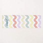 Farbwellen (Pastelle) Yogamatte (Vorderseite (Horizontal))