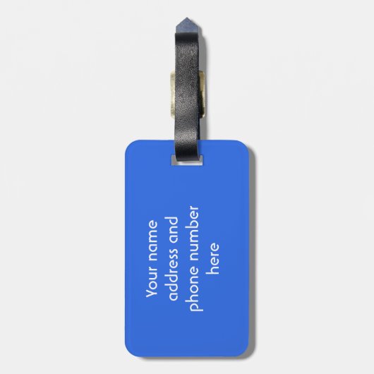 Farbwellen Personalisiert Gepäckanhänger (Rückseite vertikal)