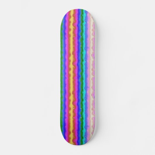 Farbwellen Skateboard (Vorderseite)