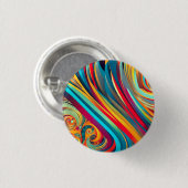 Farbwellenfusion – Moderne abstrakte Wirbelkunst Button (Vorne & Hinten)
