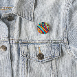 Farbwellenfusion – Moderne abstrakte Wirbelkunst Button