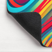 Farbwellenfusion – Moderne abstrakte Wirbelkunst Mousepad (Ecke)