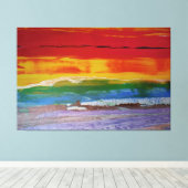 Farbwellensonnenuntergang Leinwanddruck (Insitu (Holzboden))