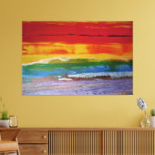 Farbwellensonnenuntergang Leinwanddruck (Insitu (Wohnzimmer))