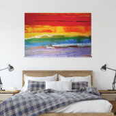 Farbwellensonnenuntergang Leinwanddruck (Insitu (Schlafzimmer))