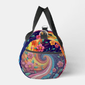 Farbwirbel-Blüte - Lebendiger Blumenstrudel Duffle Bag (Rechts)