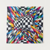 Farbwirbel & Illusion Wandteppich (Vorderseite (Horizontal))