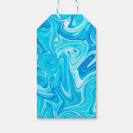 Farbwirbel-Kunst Blau Farbige Fun Geschenkanhänger