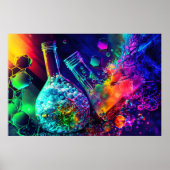 Farbwissenschaftler-Chemiker abstrakter Nebel cool Poster (Vorne)