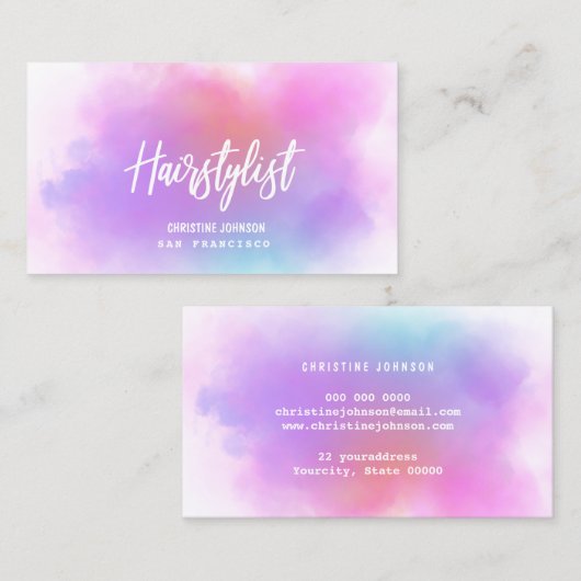 Farbwolke Visitenkarte (Vorne/Hinten)