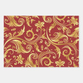 Farbwrapping-Papier für Ferien - Flachblatt Set 3 Geschenkpapier Set (Vorderseite)