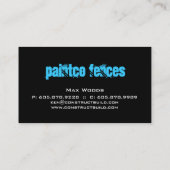 Farbzaun für Holzkarten Visitenkarte (Rückseite)