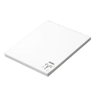 Farbzeichen Aries Notizblock