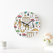 Farbzeichen des ägyptischen Musters Große Wanduhr (Zuhause)