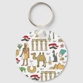 Farbzeichen des ägyptischen Musters Schlüsselanhänger (Vorderseite)