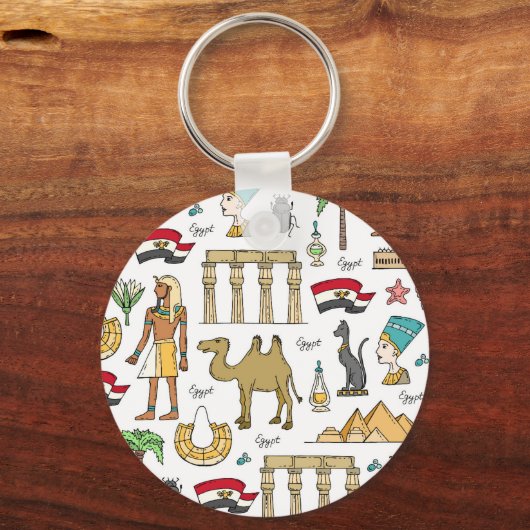 Farbzeichen des ägyptischen Musters Schlüsselanhänger (Vorderseite)