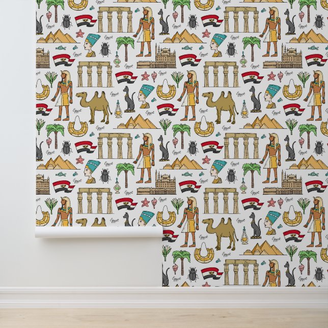 Farbzeichen des ägyptischen Musters Tapete (Anwendung)