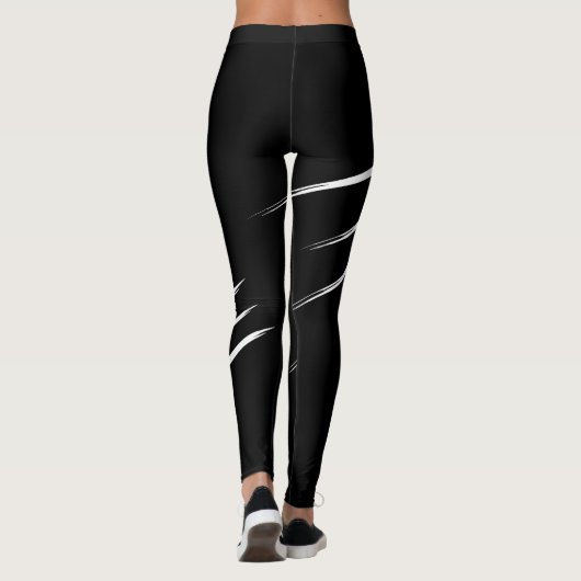 Farbzeichen, schwarz und weiß leggings (Rückseite)