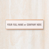 Farbzeichen und Personalisierter Name des Schrifta Türschild (Vorderseite )