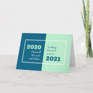 FAREWELL 2020   Blick nach vorne   Neujahr   2021 Feiertagskarte