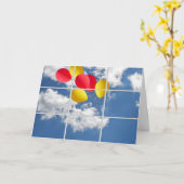 Farewell Balloons Karte (Gelbe Blume)