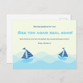 Farewell Boat Waves Postkarte (Vorne/Hinten)