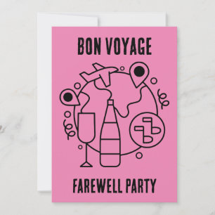 Farewell Bon Voyage Party Einladung