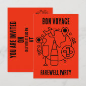Farewell Bon Voyage Party RSVP Karte (Vorne/Hinten)