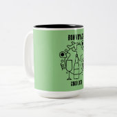 Farewell Bon Voyage Party Zweifarbige Tasse (Vorderseite Links)