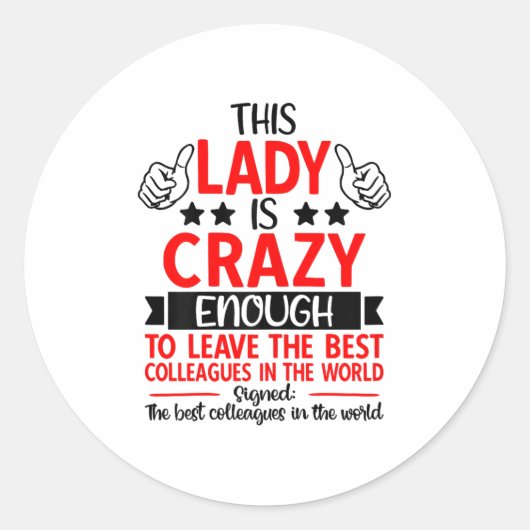 Farewell Coworker Leaving Job, Coworker Going Away Runder Aufkleber (Vorderseite)